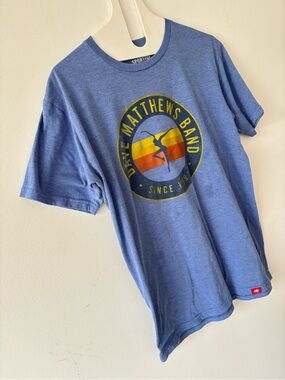 Dave Matthews Band "Aviator" heathered blue t shirt M